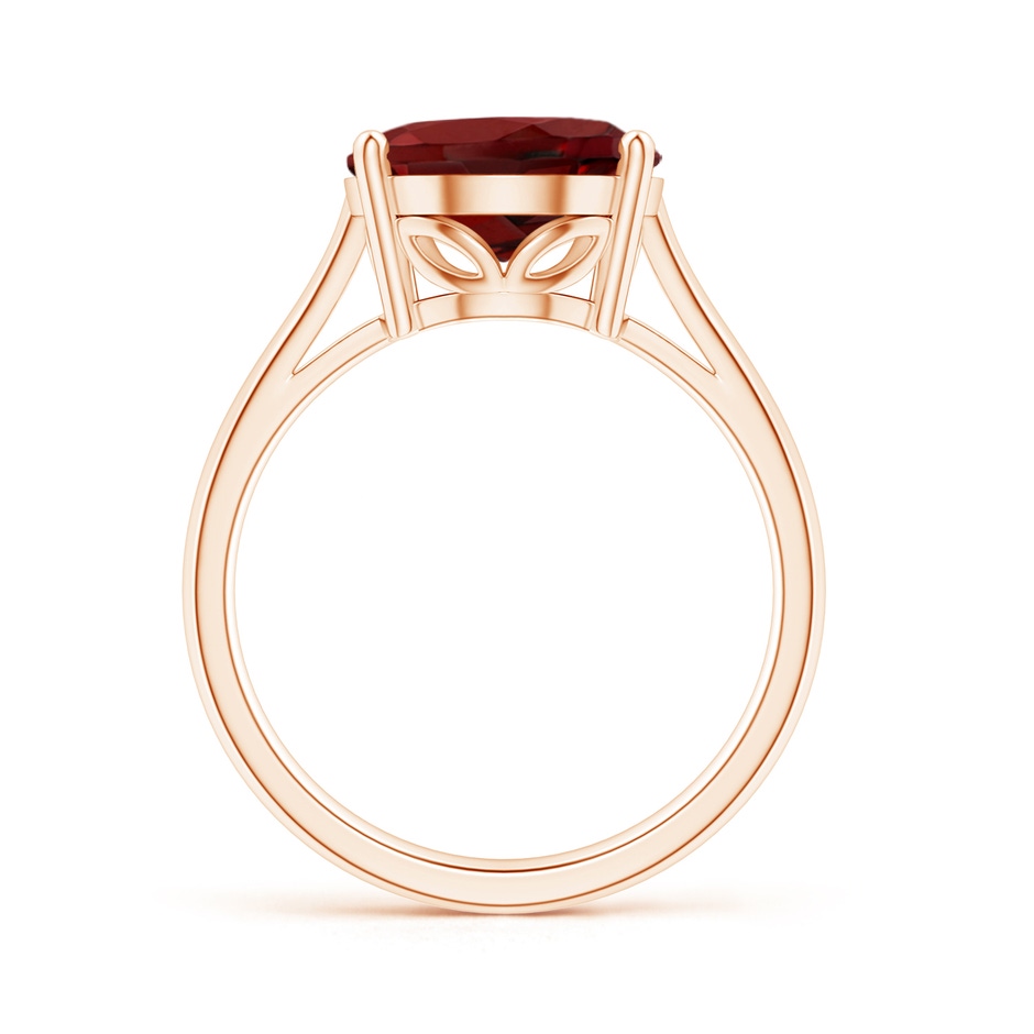 12x10mm AAAA Oval Solitaire Garnet Cocktail Ring in Rose Gold side 199