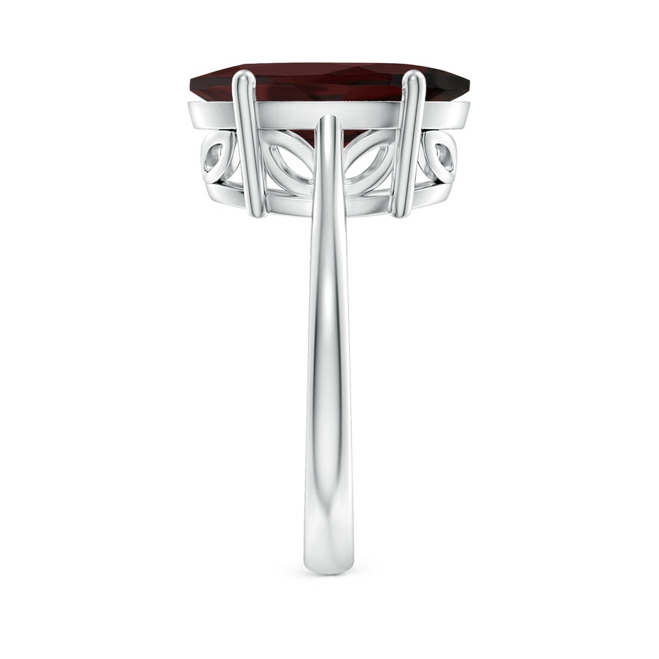 14x10mm A Oval Solitaire Garnet Cocktail Ring in 18K White Gold side 299