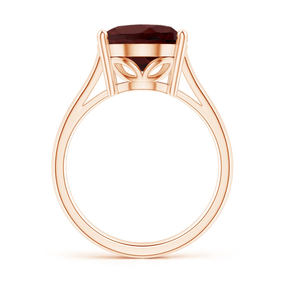 14x10mm AA Oval Solitaire Garnet Cocktail Ring in Rose Gold side 199