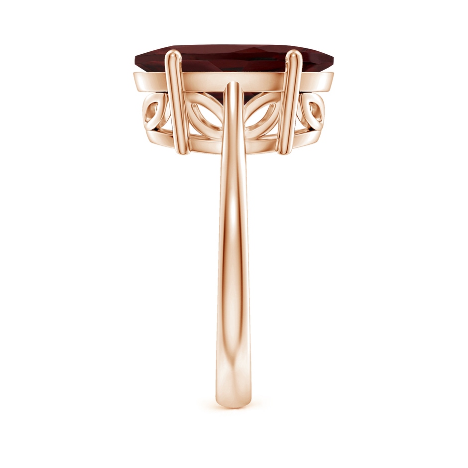 14x10mm AA Oval Solitaire Garnet Cocktail Ring in Rose Gold side 299
