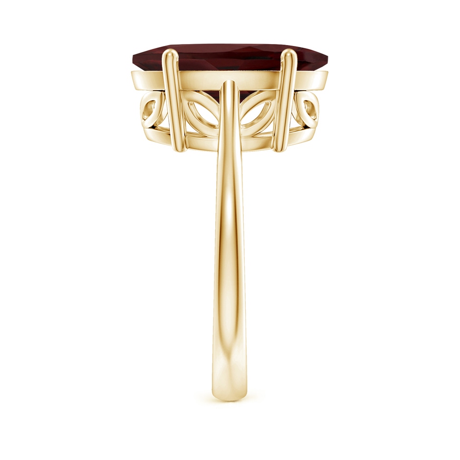 14x10mm AA Oval Solitaire Garnet Cocktail Ring in Yellow Gold side 299