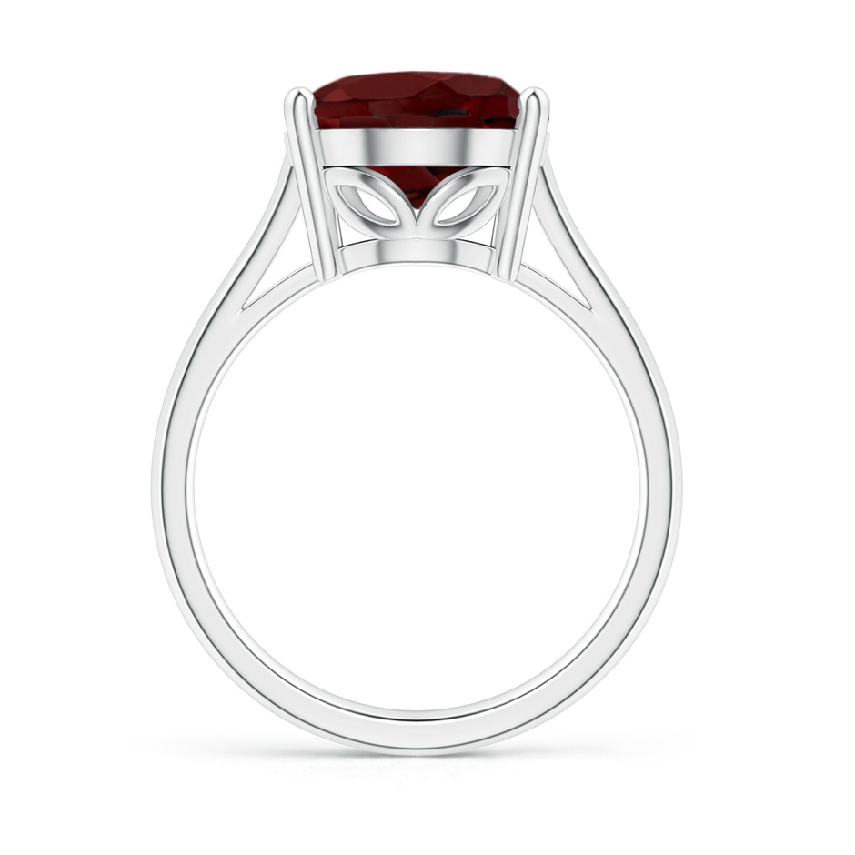14x10mm AAA Oval Solitaire Garnet Cocktail Ring in 18K White Gold side 199