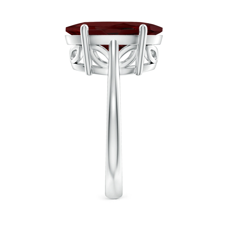 14x10mm AAA Oval Solitaire Garnet Cocktail Ring in 18K White Gold side 299