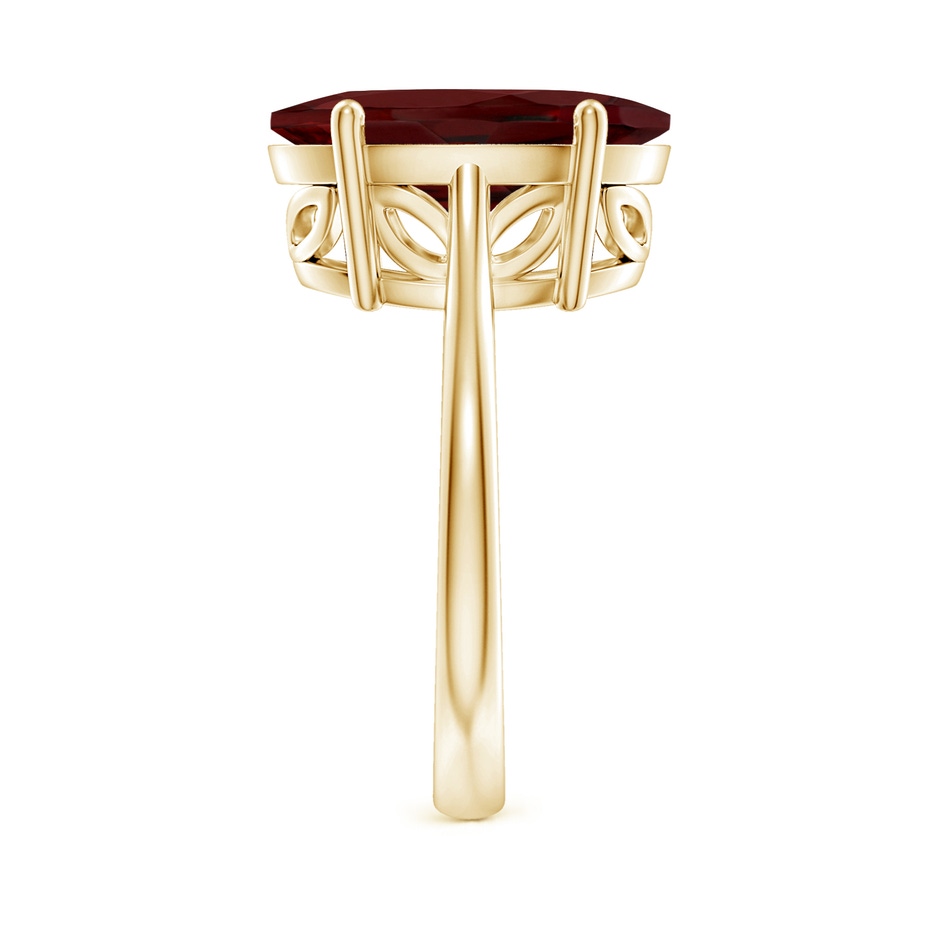 14x10mm AAA Oval Solitaire Garnet Cocktail Ring in Yellow Gold side 299