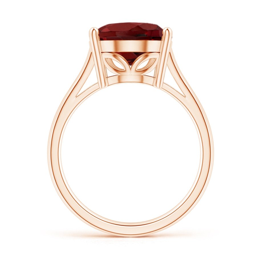 14x10mm AAAA Oval Solitaire Garnet Cocktail Ring in 18K Rose Gold side 199