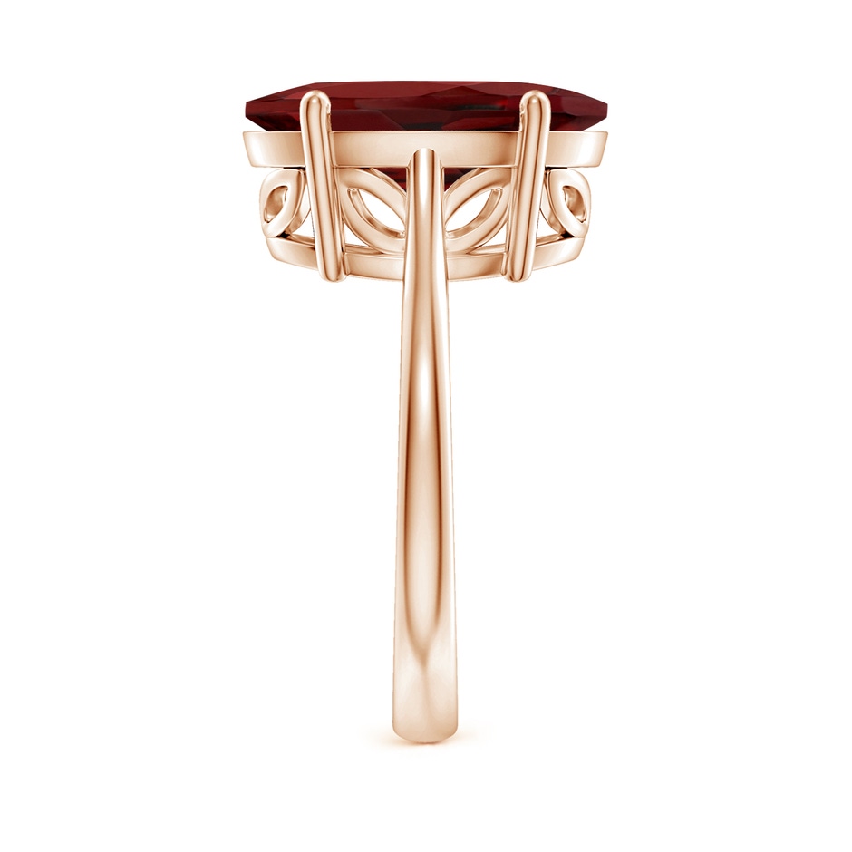 14x10mm AAAA Oval Solitaire Garnet Cocktail Ring in 18K Rose Gold side 299