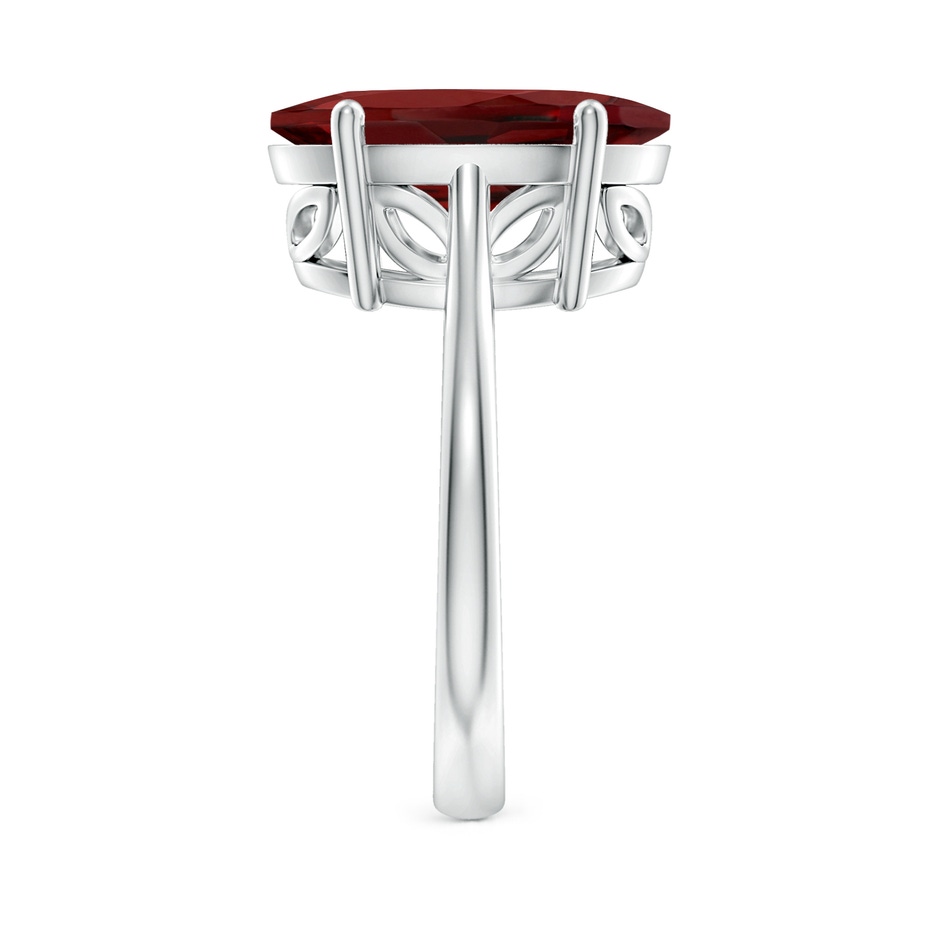 14x10mm AAAA Oval Solitaire Garnet Cocktail Ring in 18K White Gold side 299
