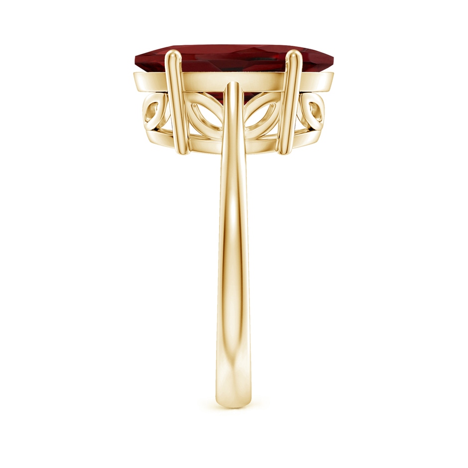 14x10mm AAAA Oval Solitaire Garnet Cocktail Ring in Yellow Gold side 299