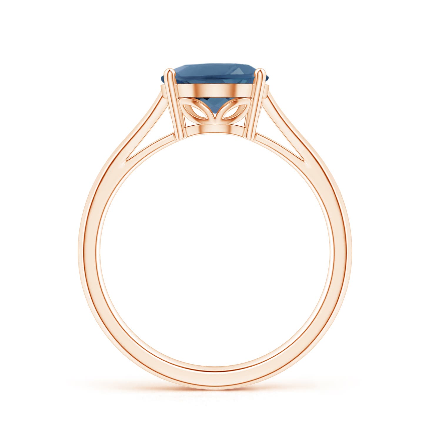 A - London Blue Topaz / 3.25 CT / 14 KT Rose Gold