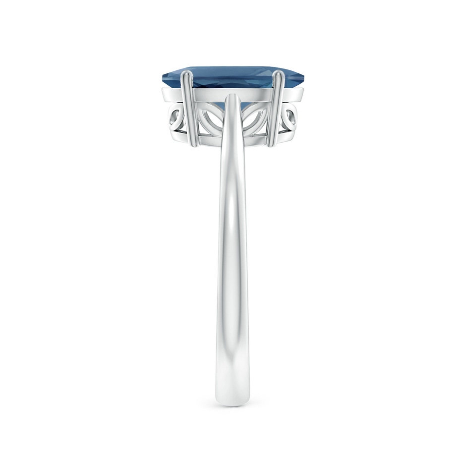 10x8mm A Oval Solitaire London Blue Topaz Cocktail Ring in S999 Silver side 299