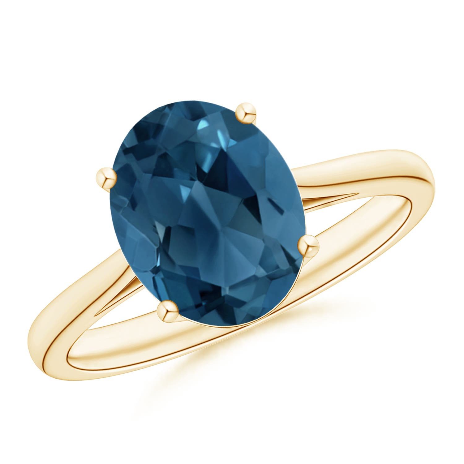 AA - London Blue Topaz / 3.25 CT / 14 KT Yellow Gold