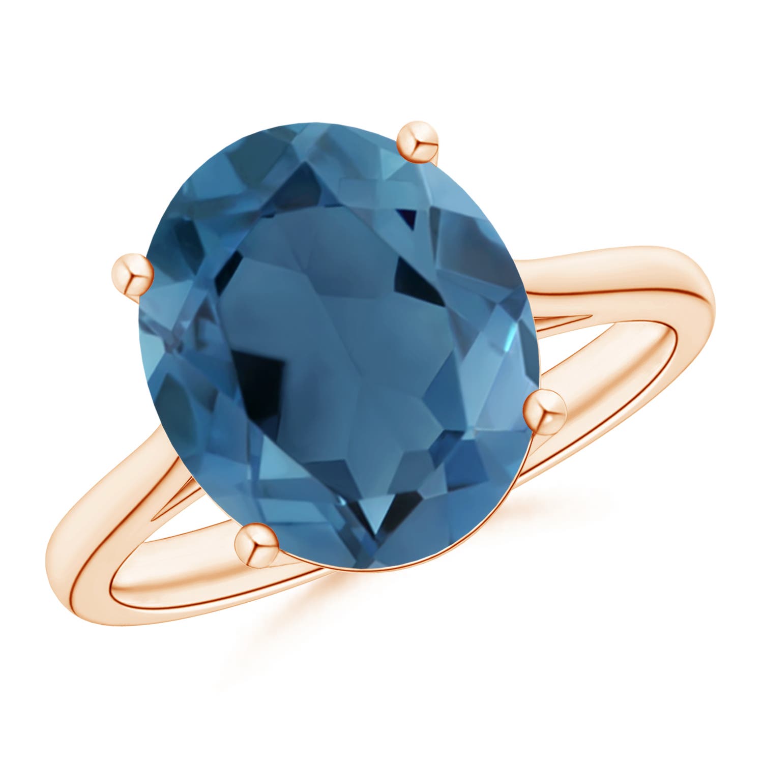 A - London Blue Topaz / 5.6 CT / 14 KT Rose Gold