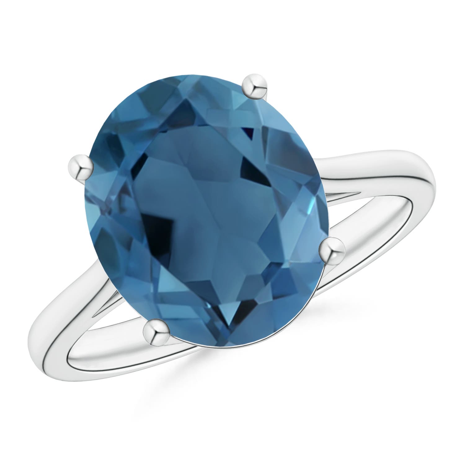 A - London Blue Topaz / 5.6 CT / 14 KT White Gold