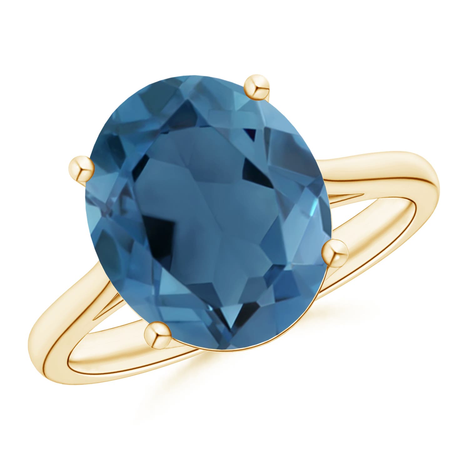 A - London Blue Topaz / 5.6 CT / 14 KT Yellow Gold