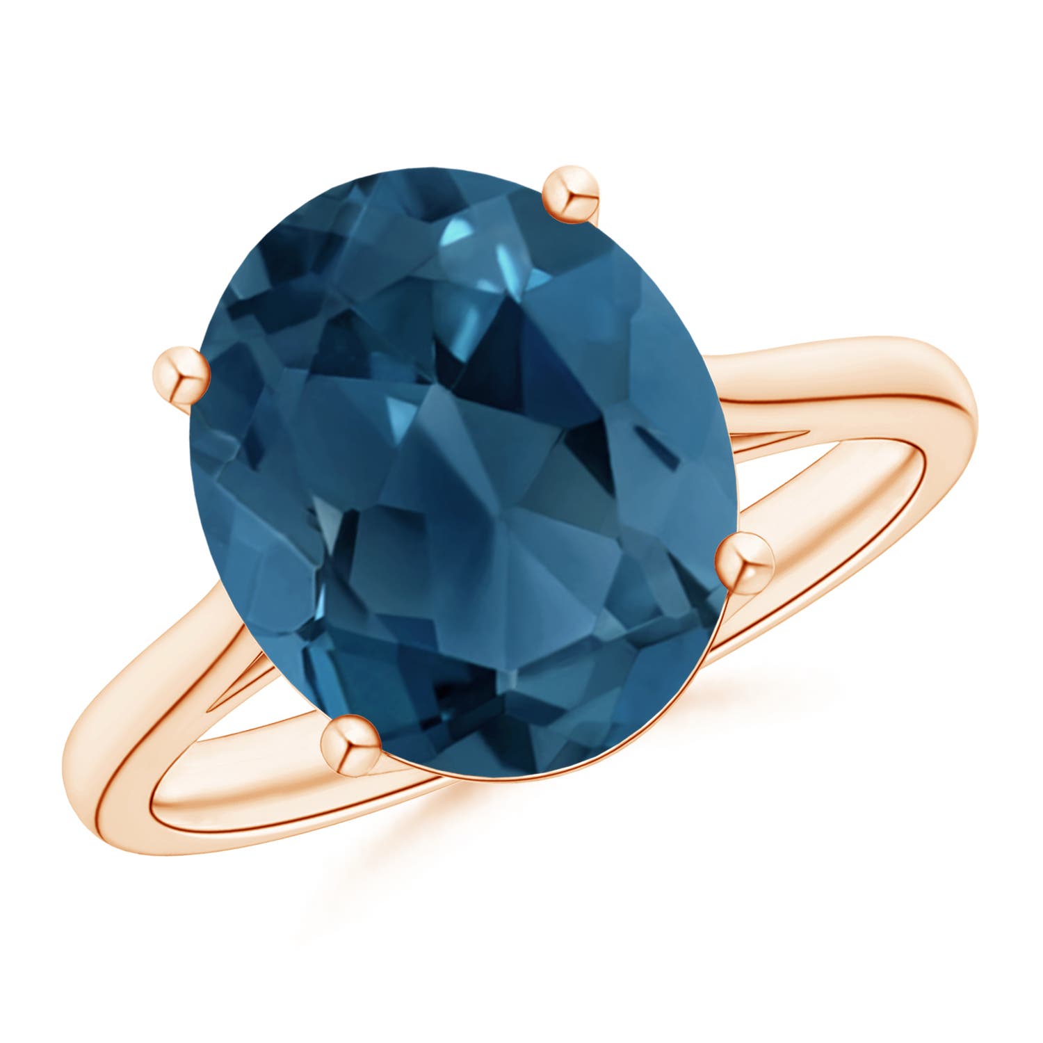 AA - London Blue Topaz / 5.6 CT / 14 KT Rose Gold