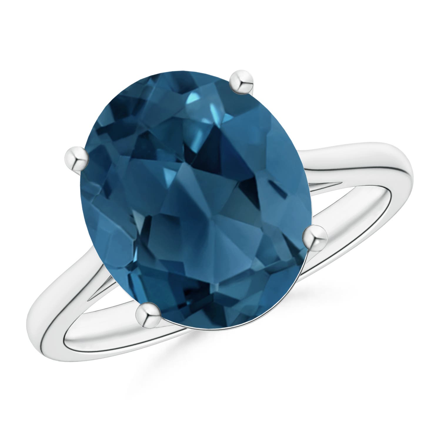 AA - London Blue Topaz / 5.6 CT / 14 KT White Gold