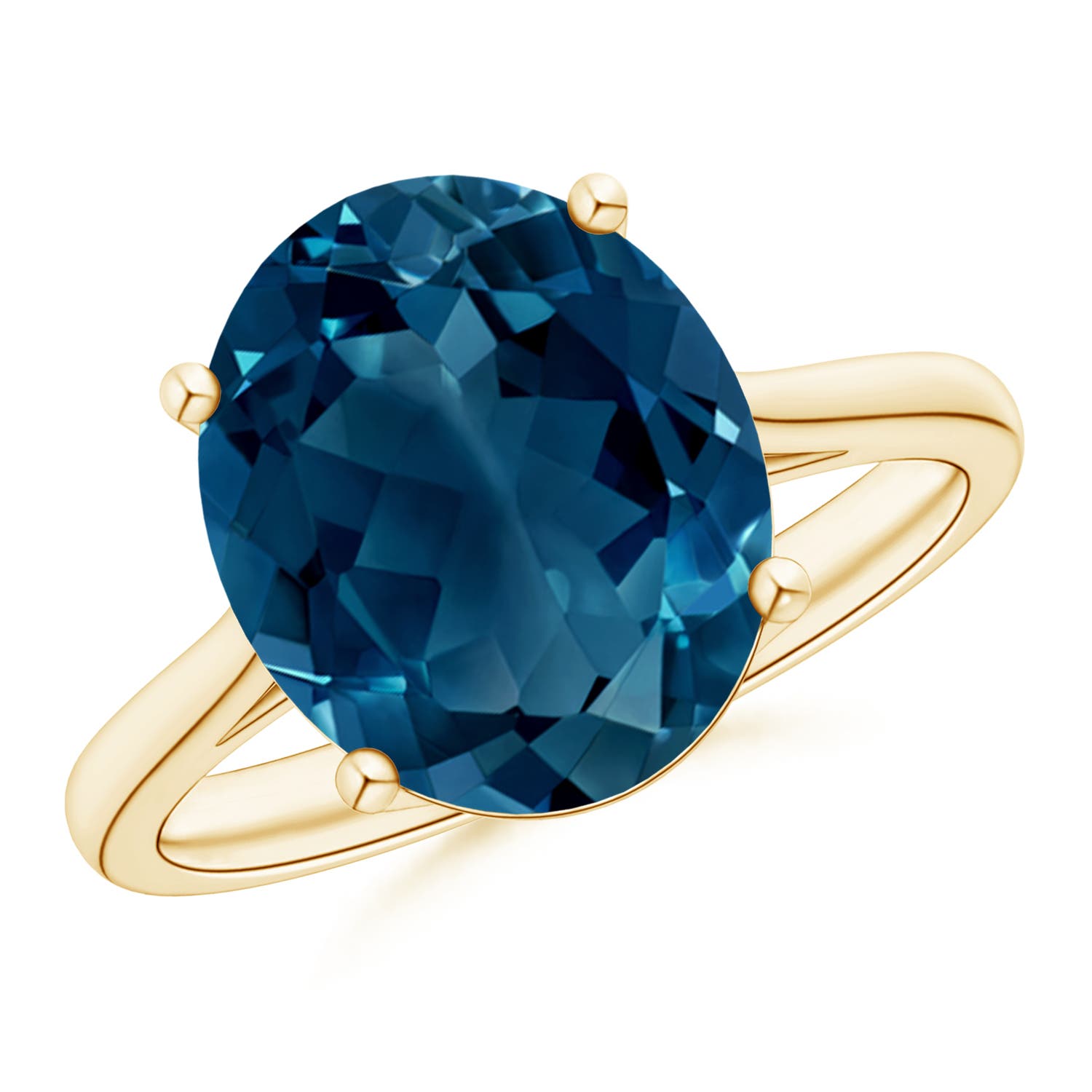 AAAA - London Blue Topaz / 5.6 CT / 14 KT Yellow Gold