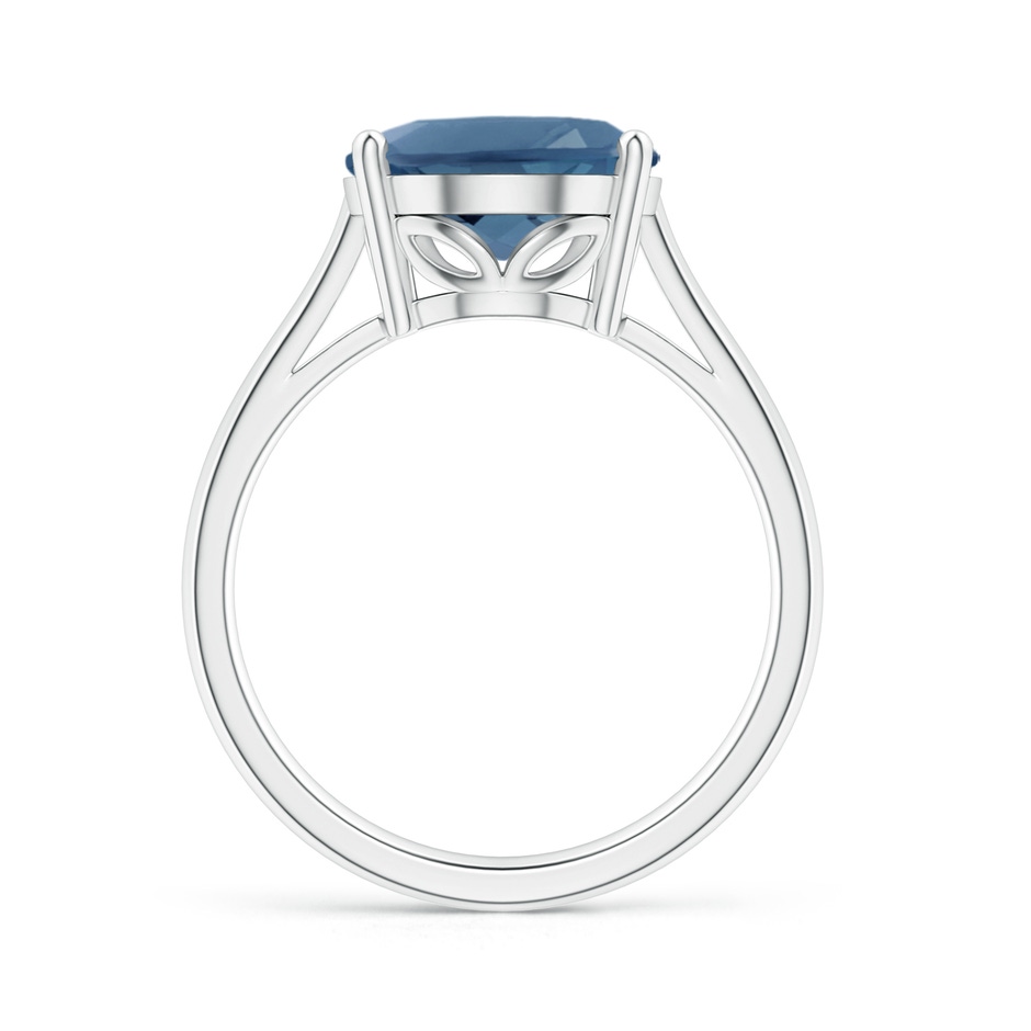 14x10mm A Oval Solitaire London Blue Topaz Cocktail Ring in S999 Silver side 199