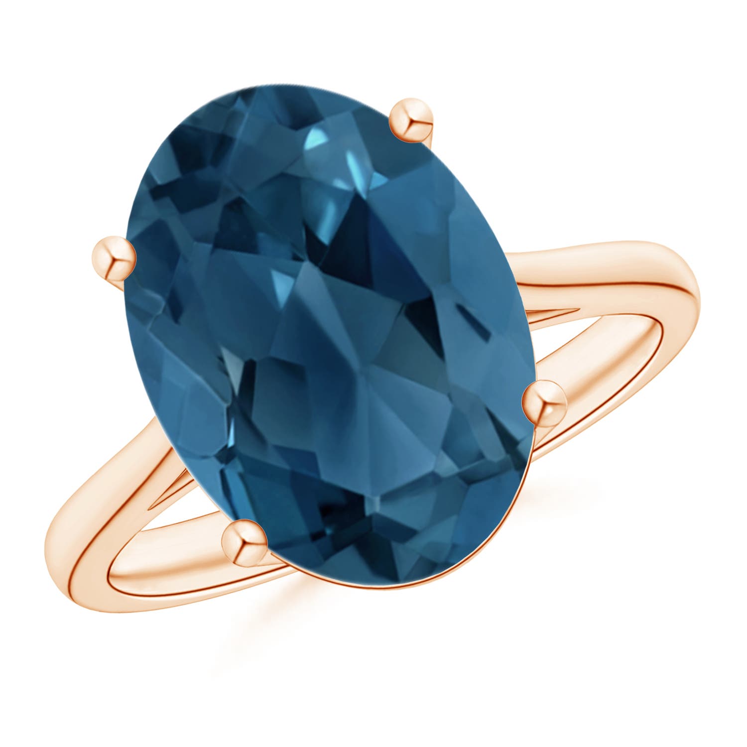 AA - London Blue Topaz / 7.2 CT / 14 KT Rose Gold