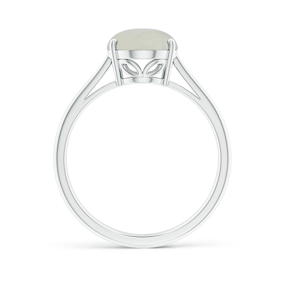 10x8mm A Oval Solitaire Moonstone Cocktail Ring in S999 Silver side 1
