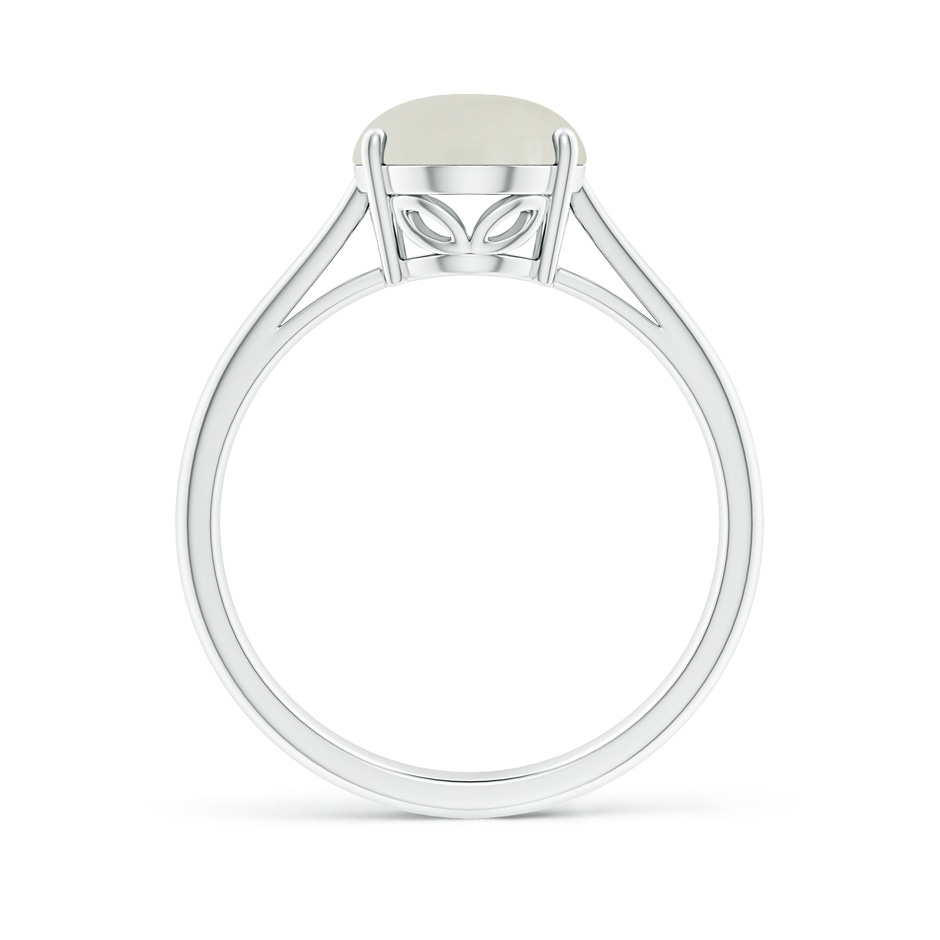 10x8mm AAAA Oval Solitaire Moonstone Cocktail Ring in S999 Silver side 1