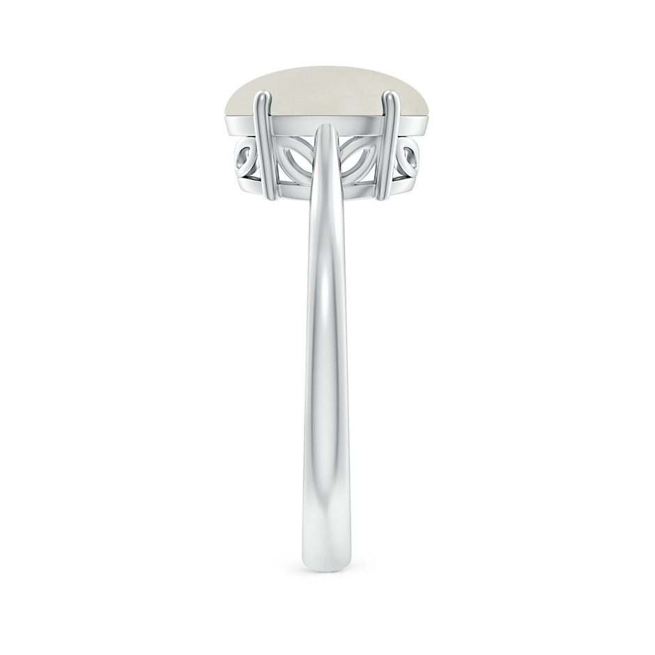 10x8mm AAAA Oval Solitaire Moonstone Cocktail Ring in S999 Silver side 2