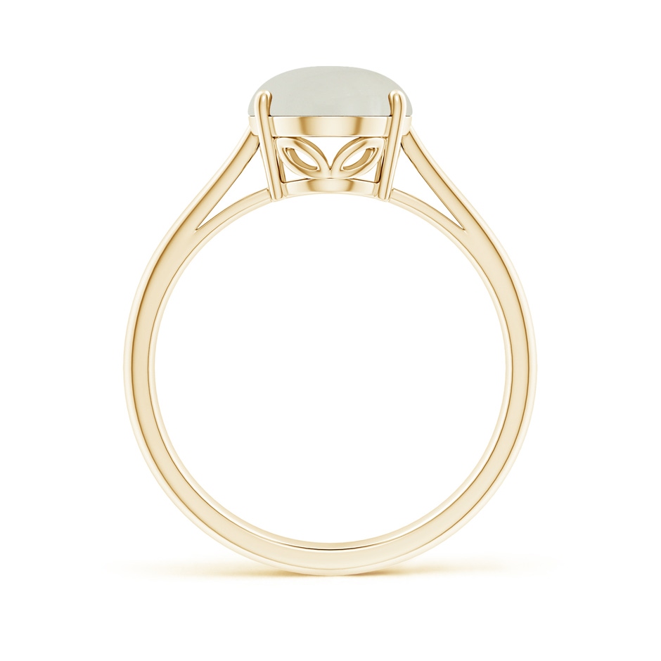 10x8mm AAAA Oval Solitaire Moonstone Cocktail Ring in Yellow Gold side 1