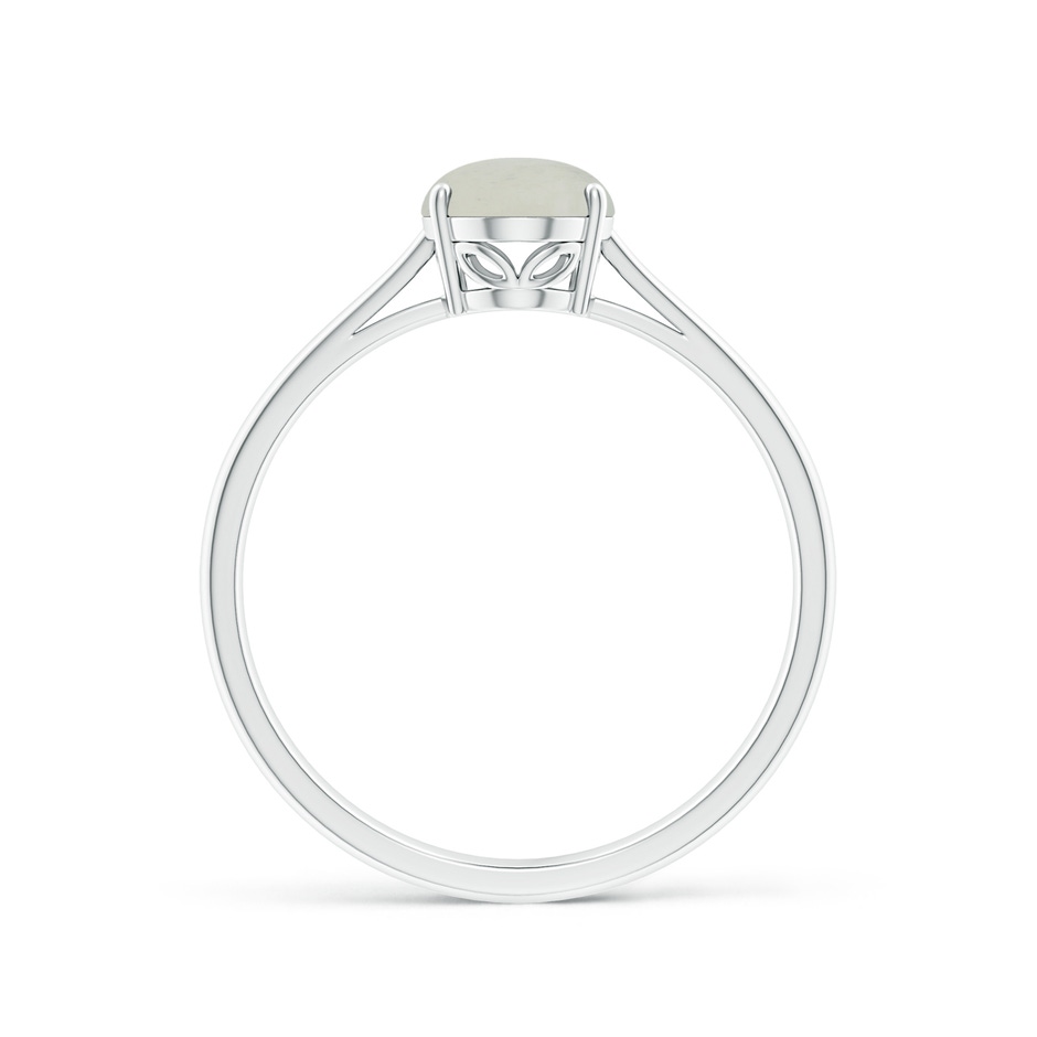 8x6mm A Oval Solitaire Moonstone Cocktail Ring in S999 Silver side 1