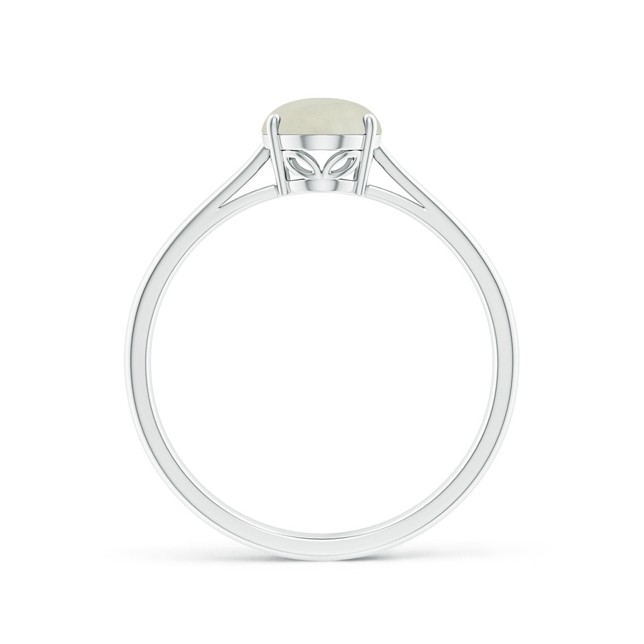 8x6mm AA Oval Solitaire Moonstone Cocktail Ring in S999 Silver side 1