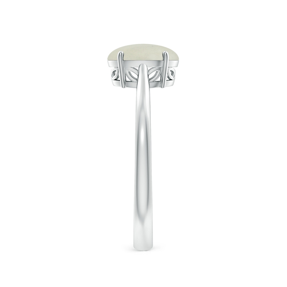 8x6mm AA Oval Solitaire Moonstone Cocktail Ring in S999 Silver side 2