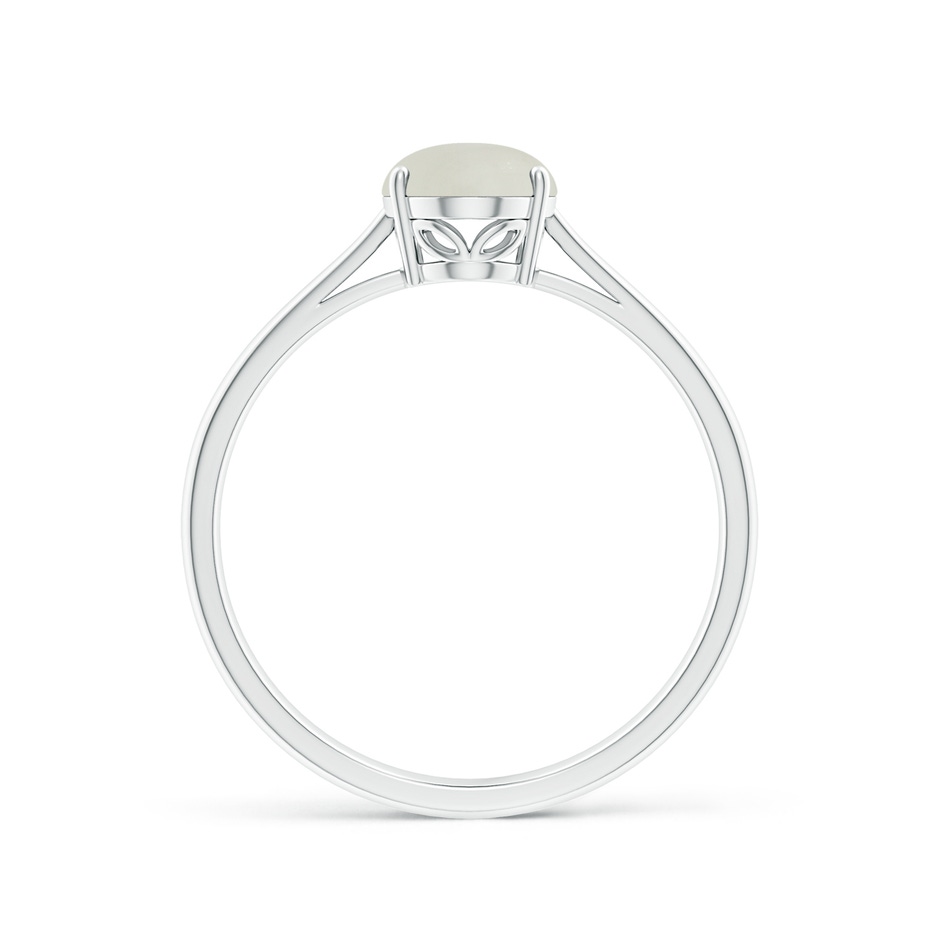 8x6mm AAA Oval Solitaire Moonstone Cocktail Ring in S999 Silver side 1
