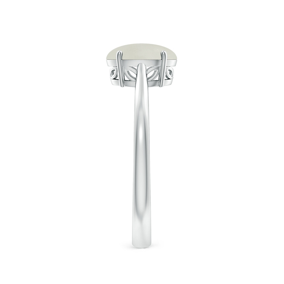 8x6mm AAA Oval Solitaire Moonstone Cocktail Ring in S999 Silver side 2