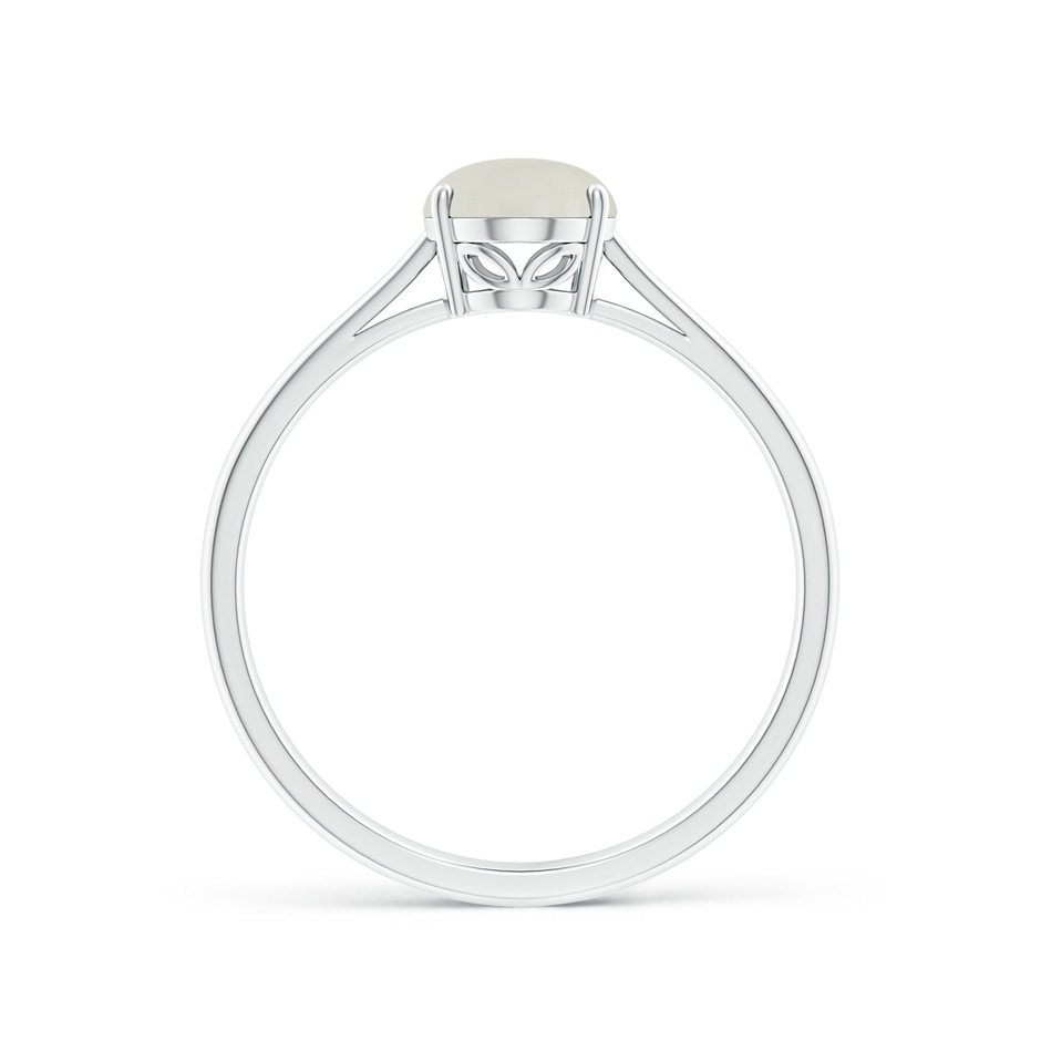 8x6mm AAAA Oval Solitaire Moonstone Cocktail Ring in S999 Silver side 1