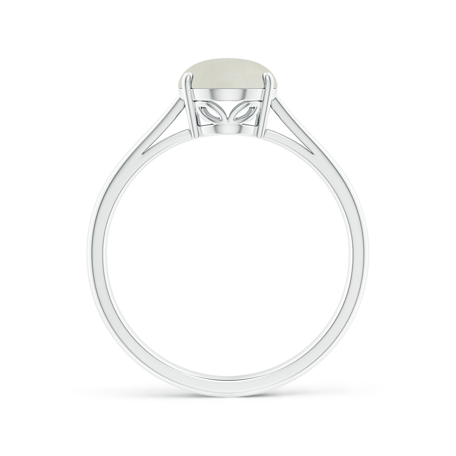 9x7mm AAA Oval Solitaire Moonstone Cocktail Ring in White Gold side 1