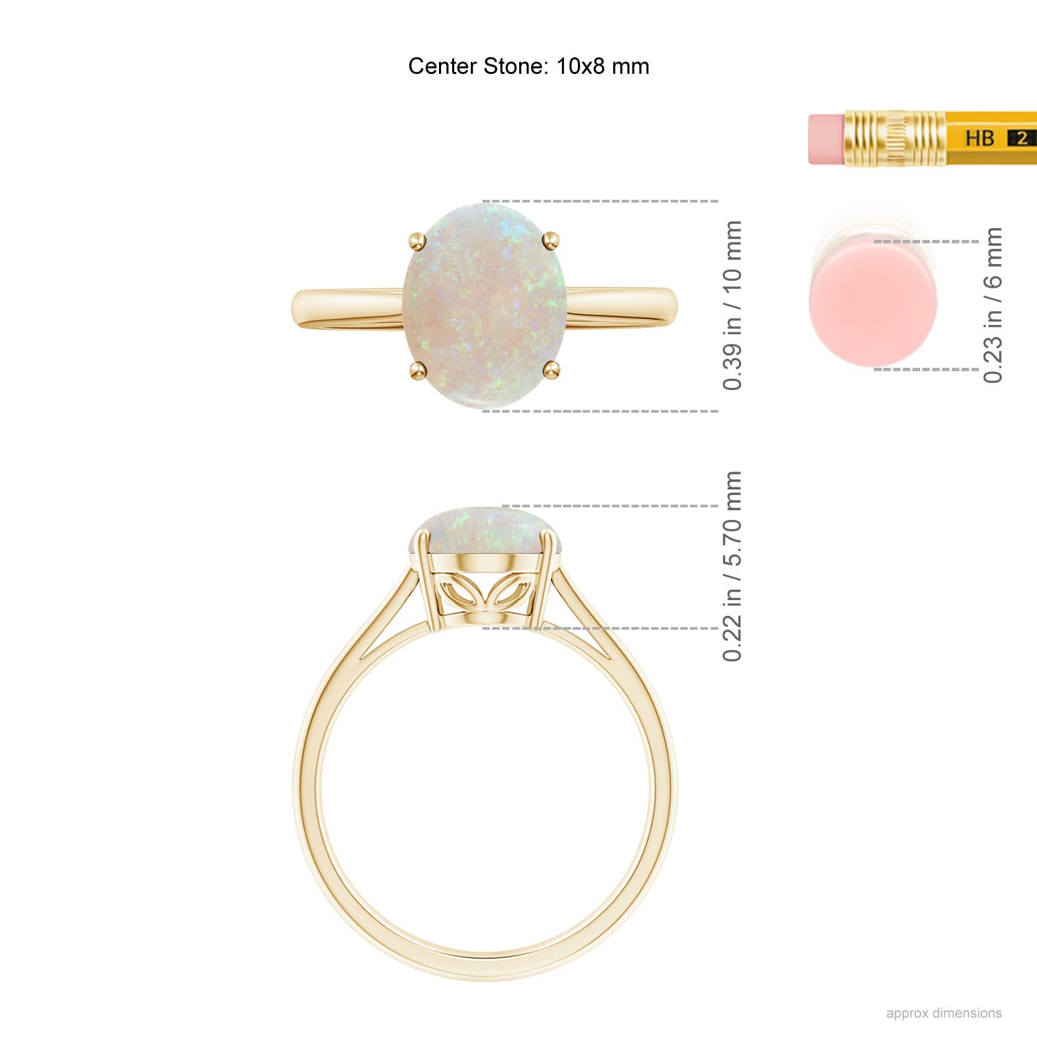 AA - Opal / 1.45 CT / 14 KT Yellow Gold