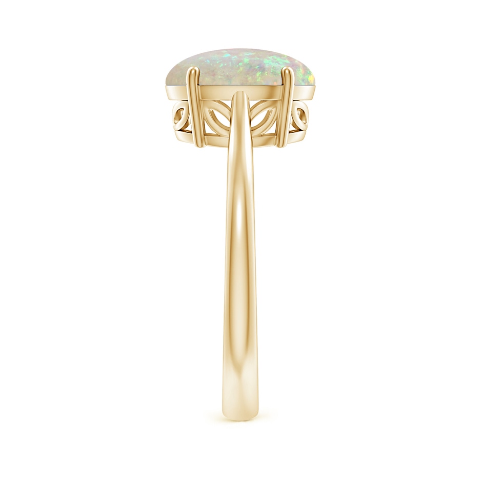 10x8mm AAA Oval Solitaire Opal Cocktail Ring in 18K Yellow Gold side 299
