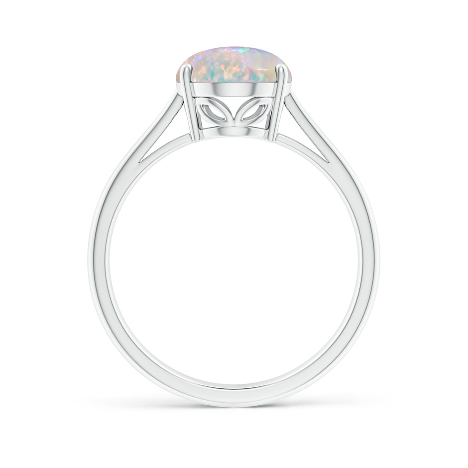 10x8mm AAAA Oval Solitaire Opal Cocktail Ring in 10K White Gold side 199