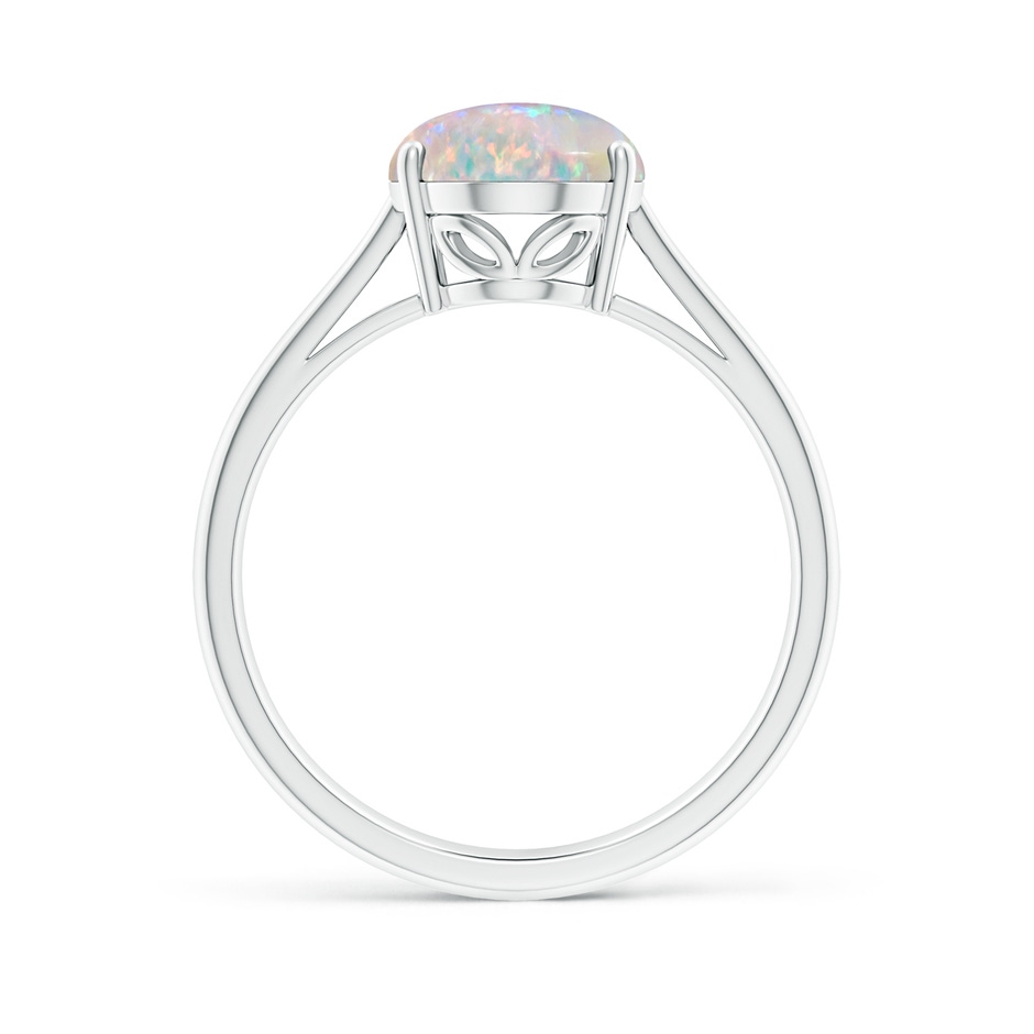 10x8mm AAAA Oval Solitaire Opal Cocktail Ring in White Gold side 199