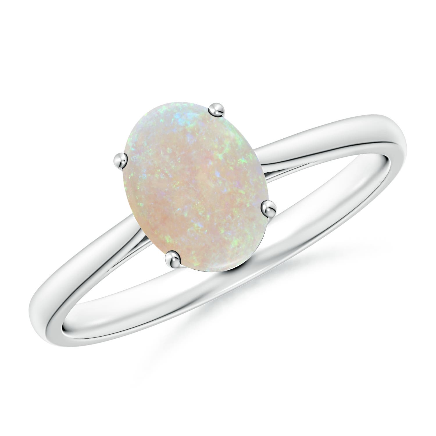 AA - Opal / 0.8 CT / 14 KT White Gold