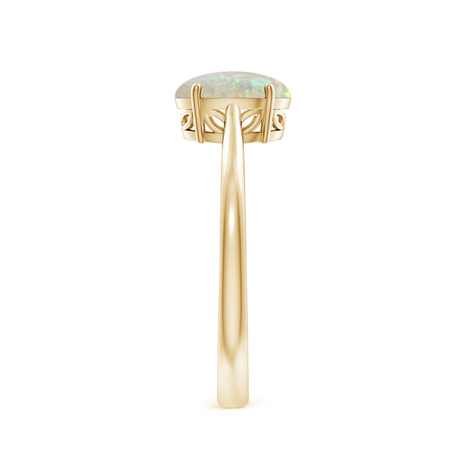 8x6mm AAA Oval Solitaire Opal Cocktail Ring in 9K Yellow Gold side 299
