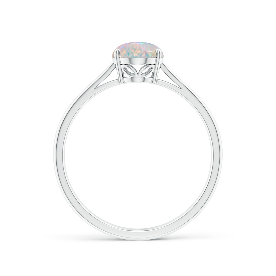 8x6mm AAAA Oval Solitaire Opal Cocktail Ring in P950 Platinum side 199