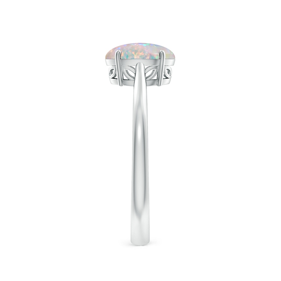 8x6mm AAAA Oval Solitaire Opal Cocktail Ring in P950 Platinum side 299