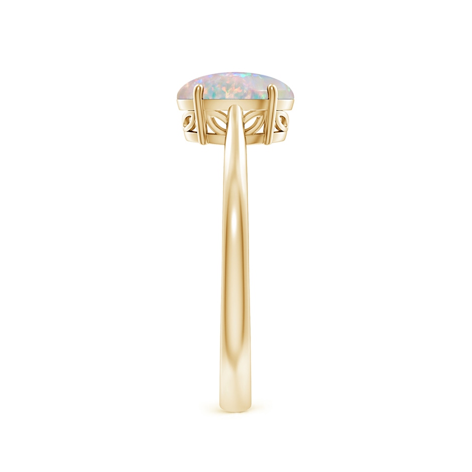 8x6mm AAAA Oval Solitaire Opal Cocktail Ring in Yellow Gold side 299