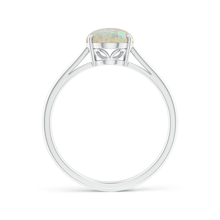 9x7mm AAA Oval Solitaire Opal Cocktail Ring in White Gold side 199