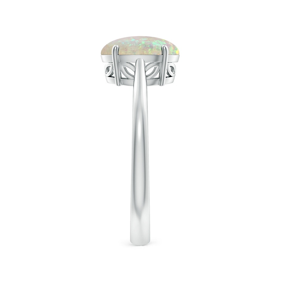 9x7mm AAA Oval Solitaire Opal Cocktail Ring in White Gold side 299
