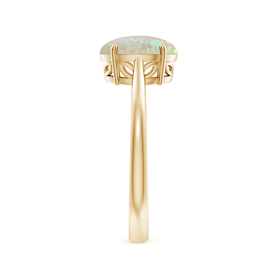 9x7mm AAA Oval Solitaire Opal Cocktail Ring in Yellow Gold side 299
