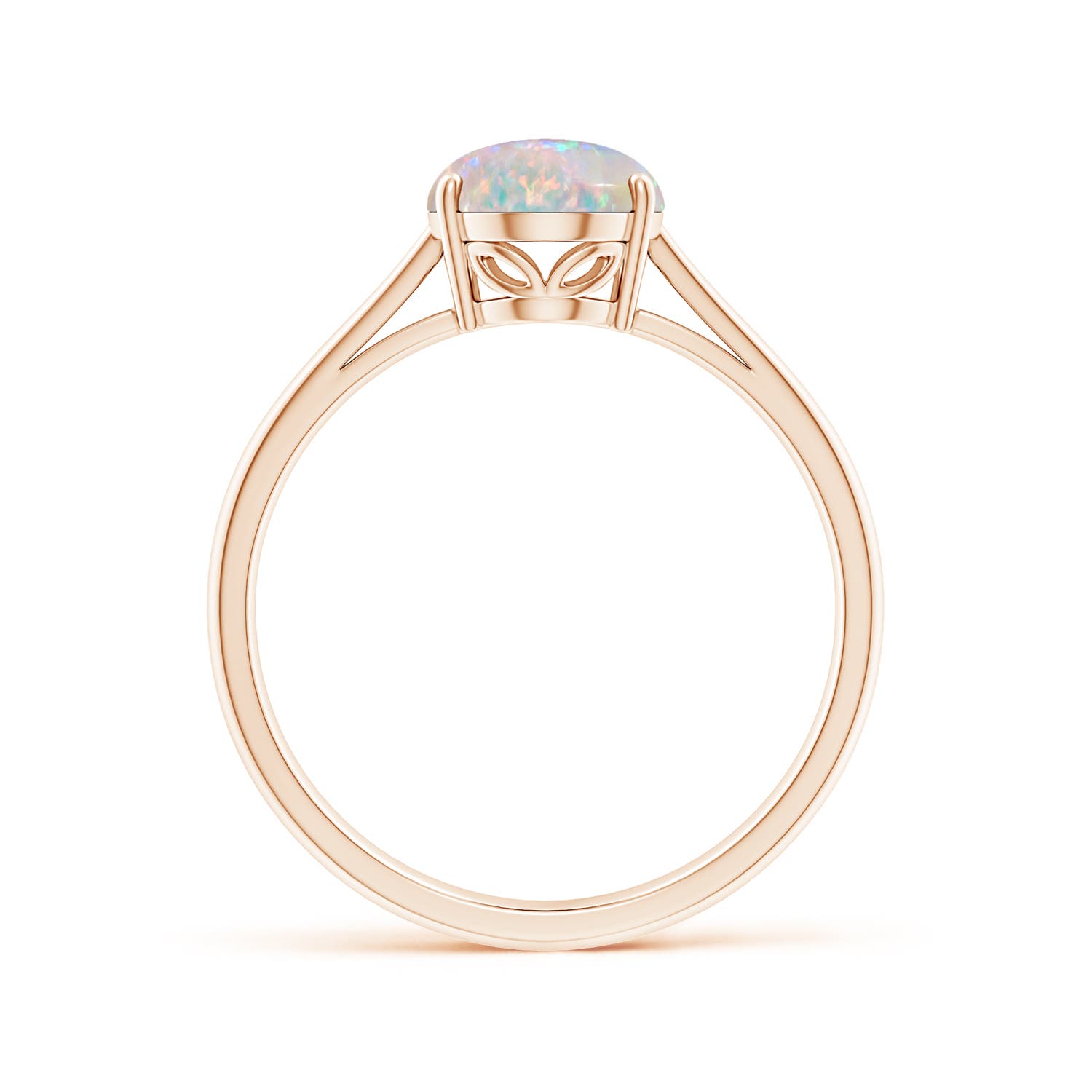 Angara Natural Oval Solitaire 1.1Ct Opal Cocktail Ring in 14K Solid Gold (9x7MM) - Bild 38 von 48