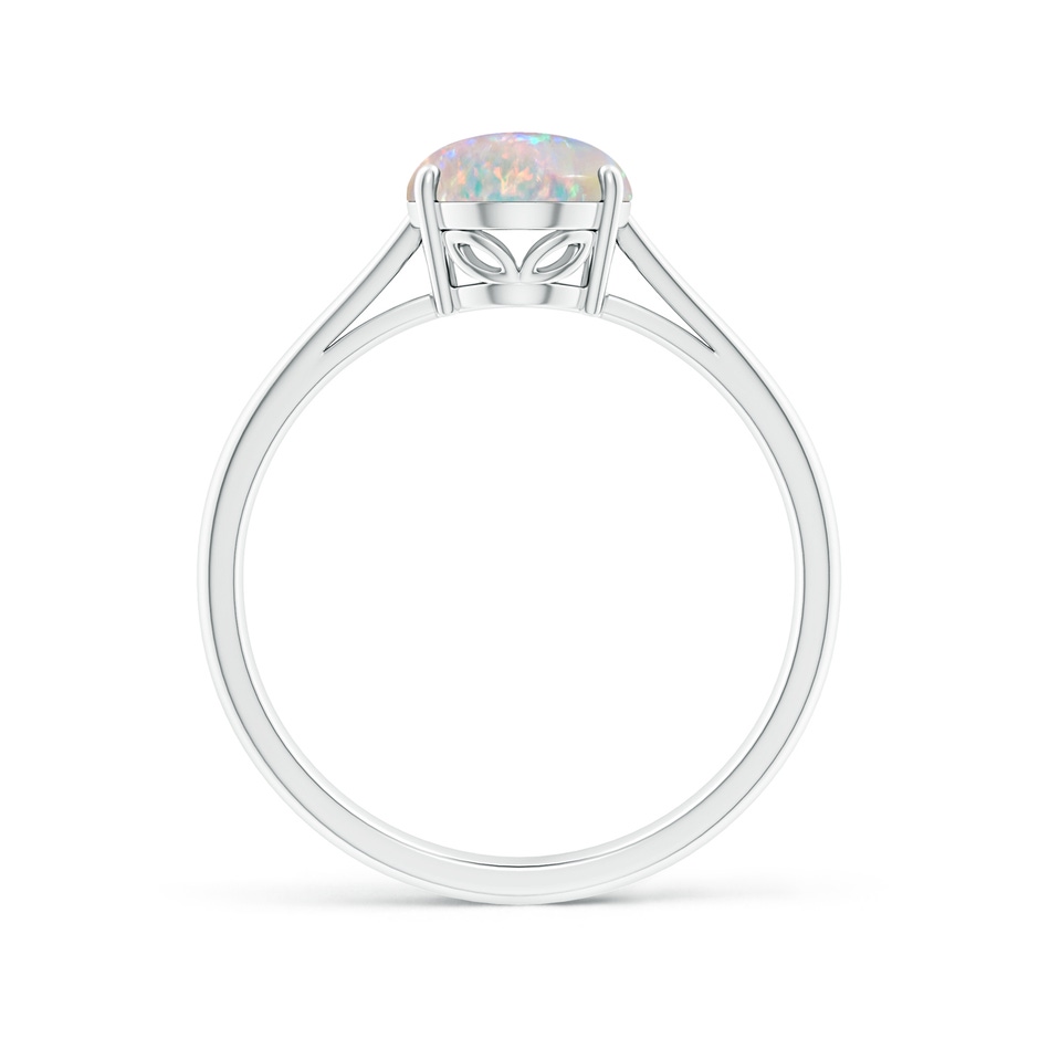 9x7mm AAAA Oval Solitaire Opal Cocktail Ring in White Gold side-1