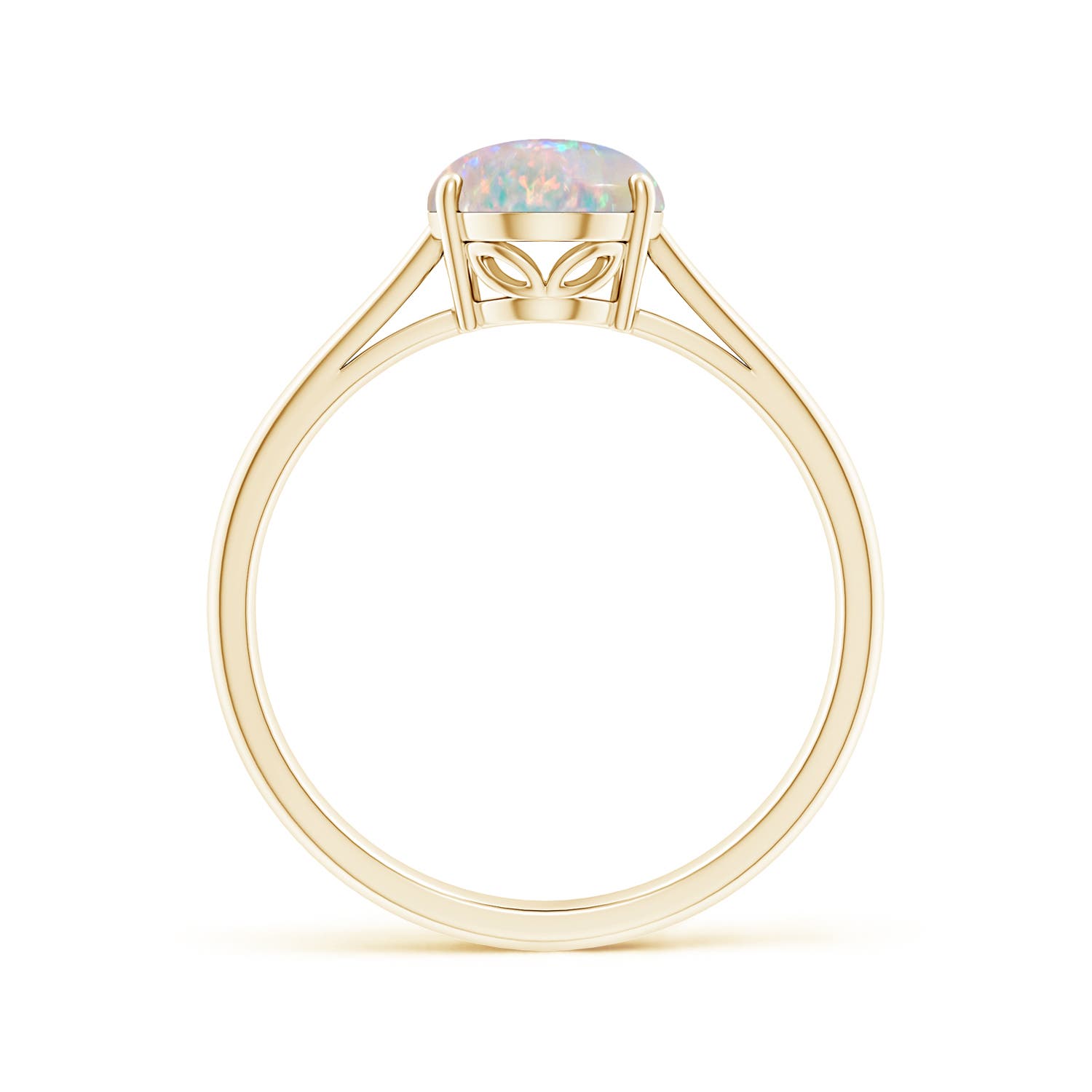 Angara Natural Oval Solitaire 1.1Ct Opal Cocktail Ring in 14K Solid Gold (9x7MM) - Bild 26 von 48