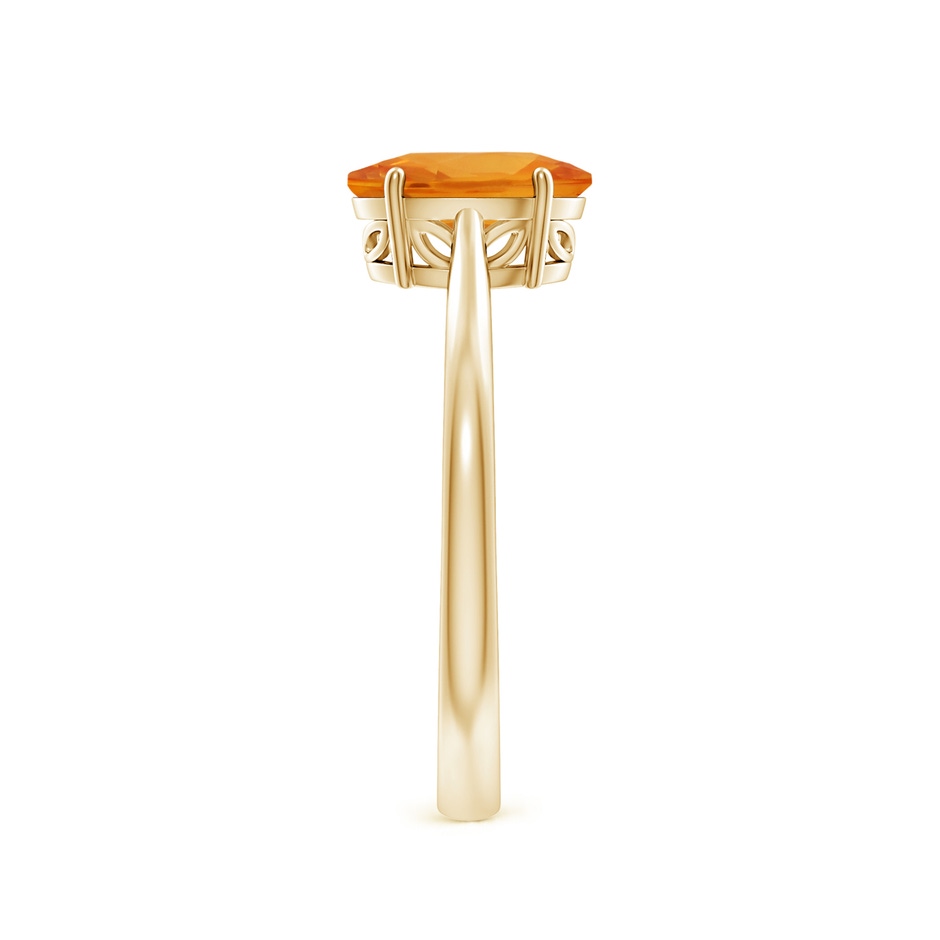 8x6mm AA Oval Solitaire Orange Sapphire Cocktail Ring in 18K Yellow Gold side 299